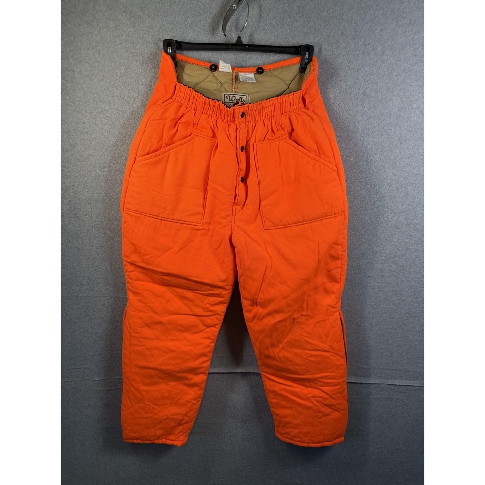 Walls Snow Pants Mens Large Orange Blizzard-Pruf Insulated USA Workwear Hunting